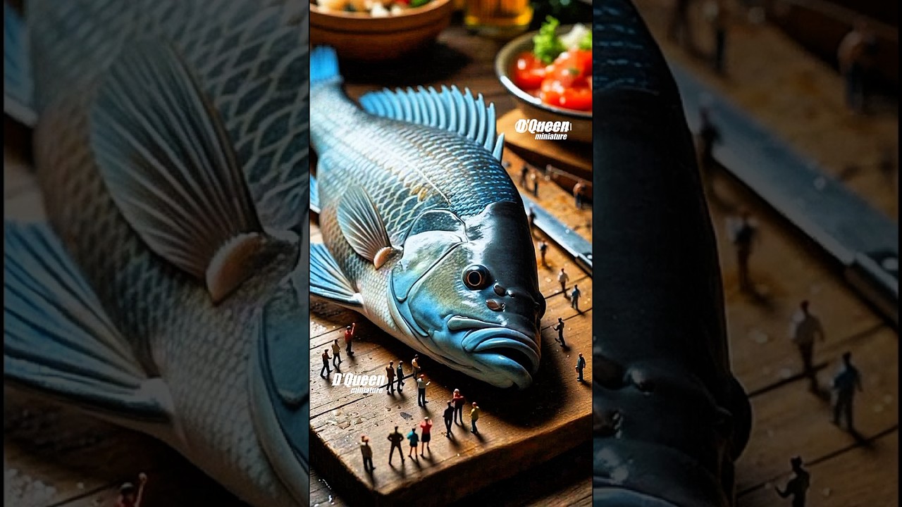 The workers want to cook super delicious giant tilapia 