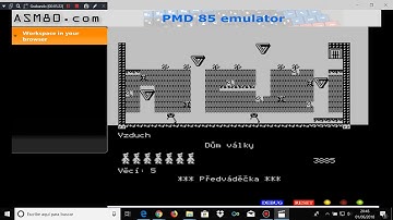 Manic Miner - Tesla PMD 85 - emulador ASM80 PMD 85 emulator - test Windows 10 x64