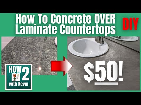 How To Skim Concrete over Laminate Countertops: Tips to Make it EASY! DIY Concrete Countertops: $50