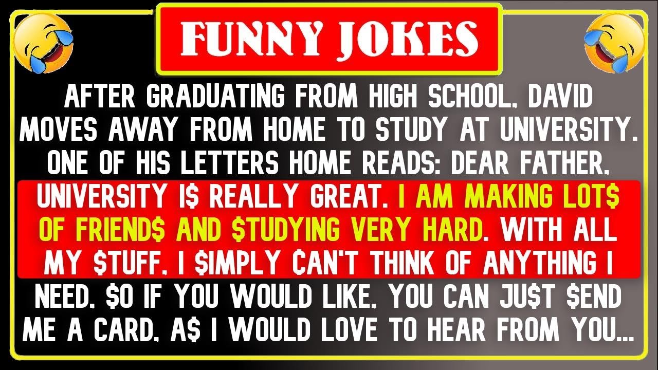 BEST JOKE OF THE DAY! - After Graduating from High School, David moves… |  Daily Jokes | Funny Jokes - YouTube