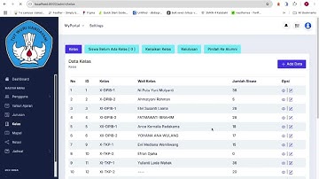 Modul Kelas - Aplikasi Web SIAKAD SMK Portal MihapeSchool