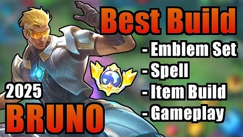 BRUNO BEST BUILD 2025 | TOP 1 GLOBAL BRUNO BUILD | BRUNO MOBILE LEGENDS | MLBB