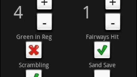 TeeDroid Mobile Golf Application - Manual Score