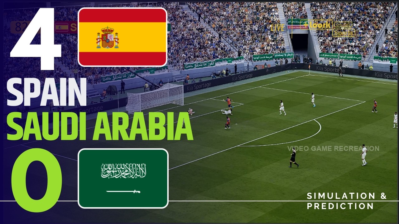 ⚽ Spain 4-0 Saudi Arabia Highlights | 2026 World Cup Video Game Simulation/Recreation
