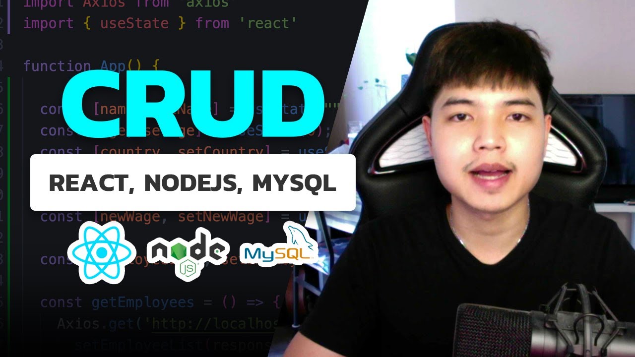 react สอน  2022 New  สอนระบบ CRUD ด้วย React NodeJS MySQL ?‍??