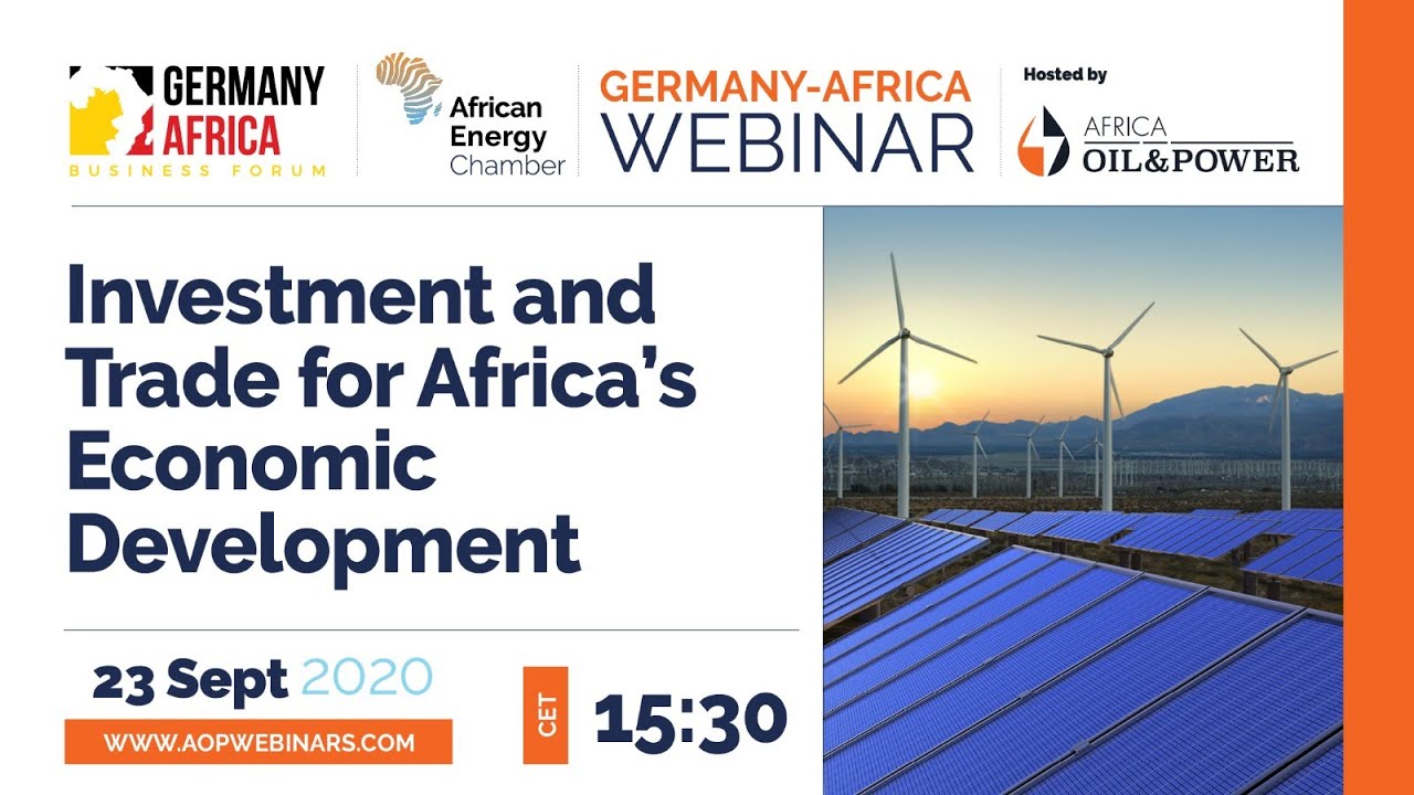 Still from Investment and Trade for Africa's Economic Development webinar