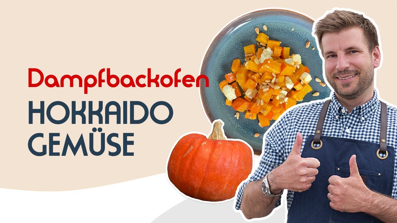 Hokkaido Kürbis Rezept mit Feta und Pinienkernen | Dampfbackofen Rezepte