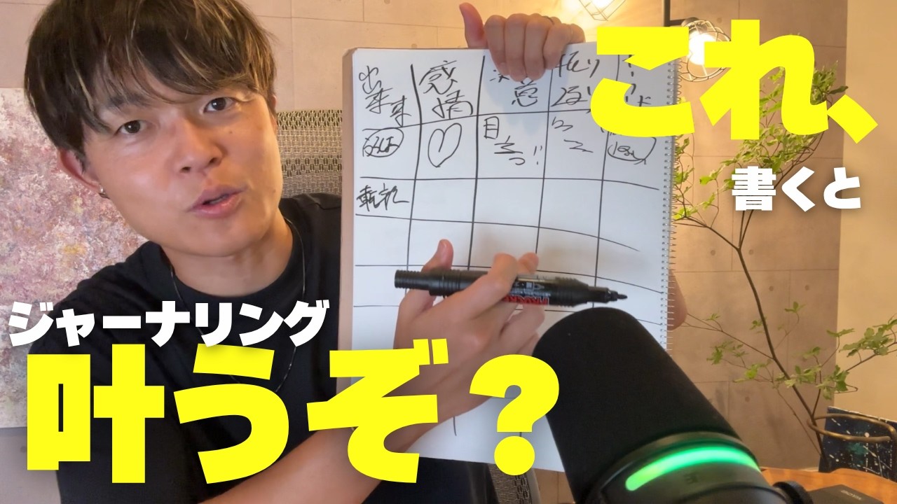 人生180度変わります。この通りに書いてみてください。ジャーナリング。ノート術。