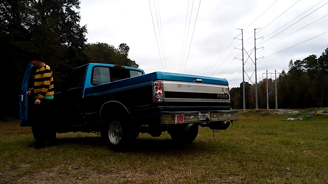 95 f150 5.0 true dual straight piped exhaust. (CHECK LINK IN