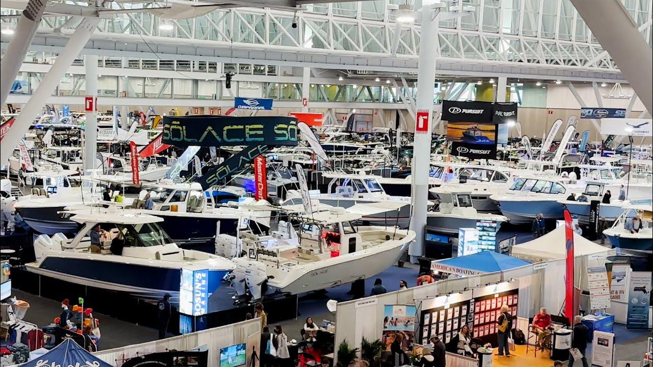 2023 New England Boat Show Boston walking tour yacht fishingboat 