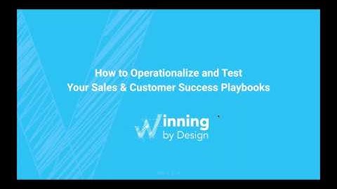 Webinar: How to Operationalize Sales & Customer Success Playbooks