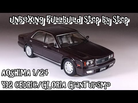 unboxing fullbuild AOSHIMA 1/24 Y32 Cedric/Gloria Granturismo