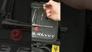 Changing battery in 2013 Chrysler Town and Country.
