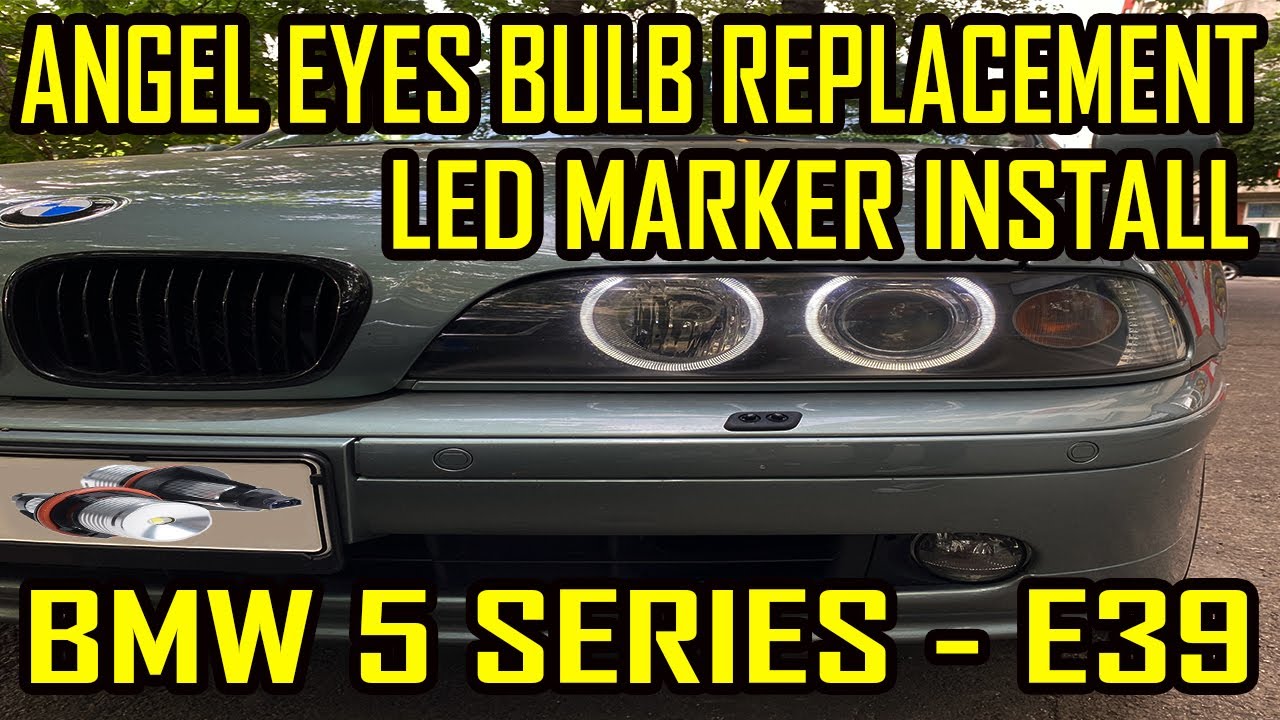 BMW E39 Angel Eyes Bulb Replacement H10W Led Marker Install