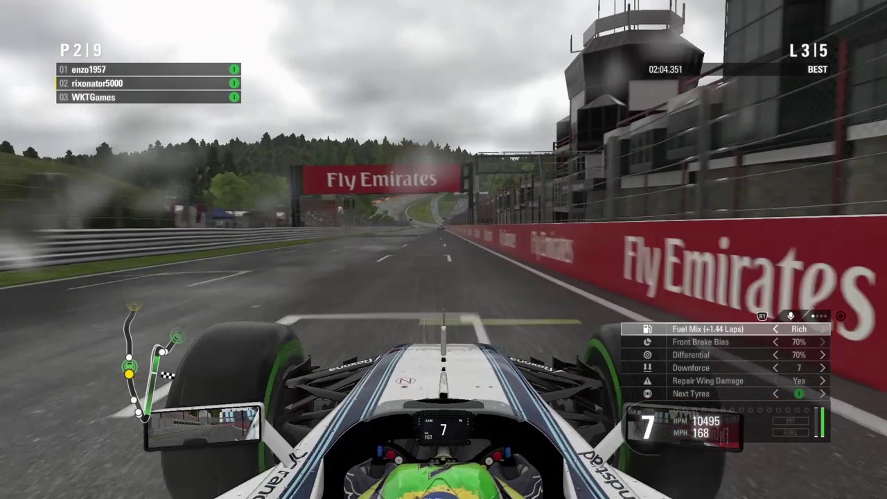 F1™ 2016 online:  heavy rain battle