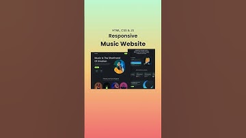 RESPONSIVE MUSIC WEBSITE IN HTML, CSS & JAVASCRIPT #SHORTVIDEO #SHORTS #SHORT