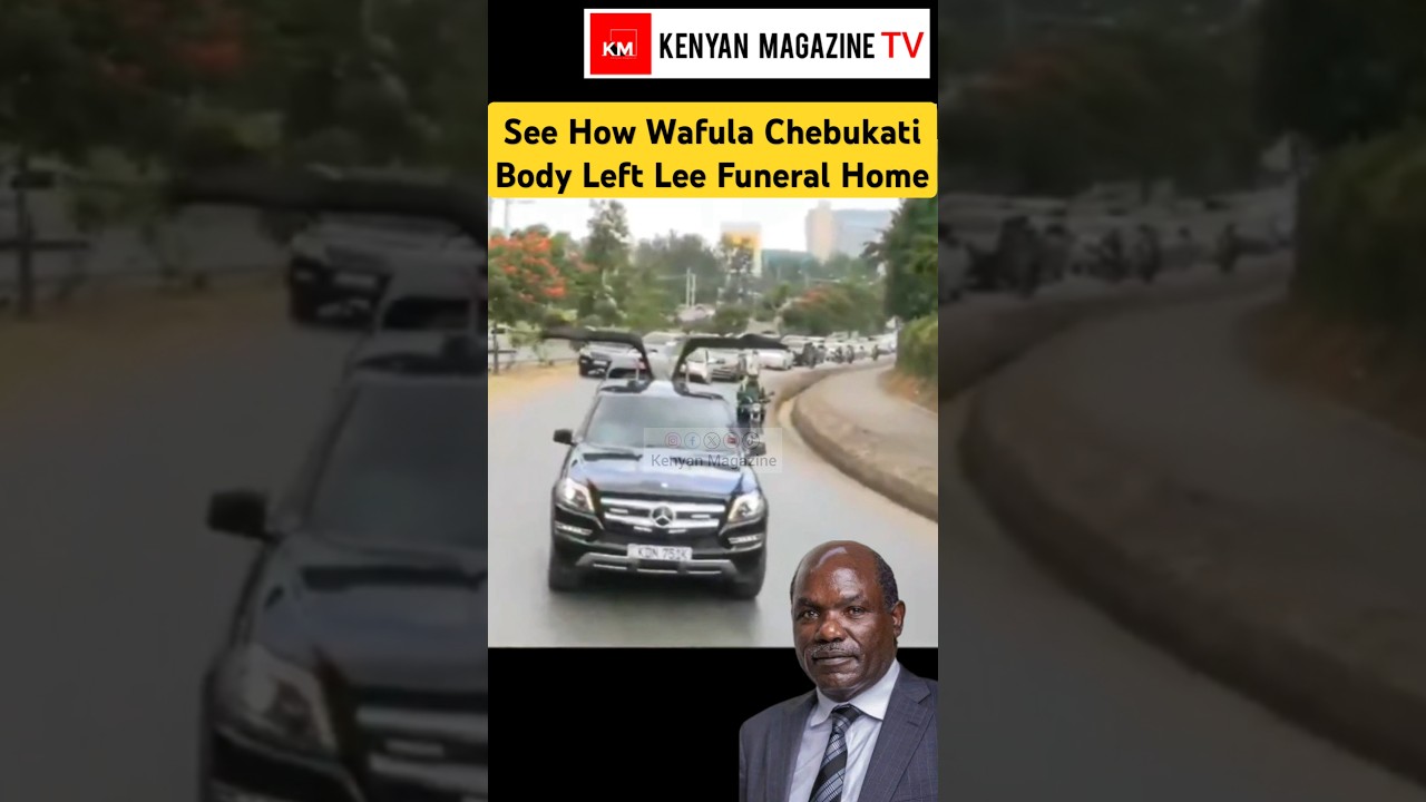 Late IEBC Chair Wafula Chebukati Body Leaving Lee Funeral for Service at CITAM
