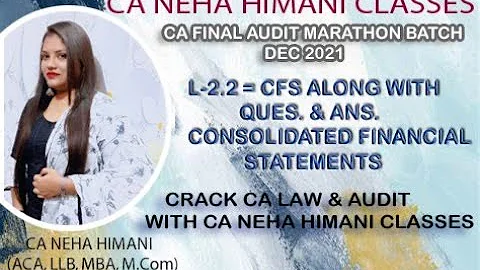 L-2.2 CFS ALONG WITH Q&A & SA 600 Marathon Batch for CA FINAL AUDIT Dec-2021 BY CA NEHA HIMANI