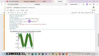 DƏRS 21 - Matplotlib kitabxanası, Plot types-Pairwise data, fill_between(x, y1, y2) funksiyası