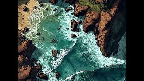 DnD compatible animated map _ AnimateDiff _ Hex grid dungeon ambiance _ VTT ready