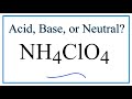 Ammonium Perchlorate and Acid-Base Reactions