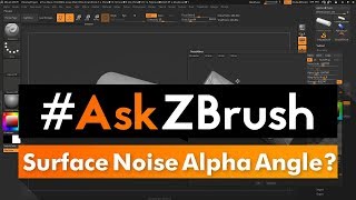 #AskZBrush: “Using an Alpha with Surface Noise how can I change the angle the Alpha is applied at?” screenshot 4