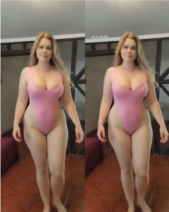 Lilli Luxe Hot Fashion Model Strip Tease in Bikini Rose Bikini