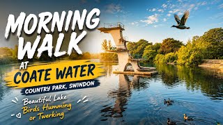 Morning Walk | Coate Water Country Park, Swindon, Wiltshire UK | 4K Nature Walk 🚶🌳