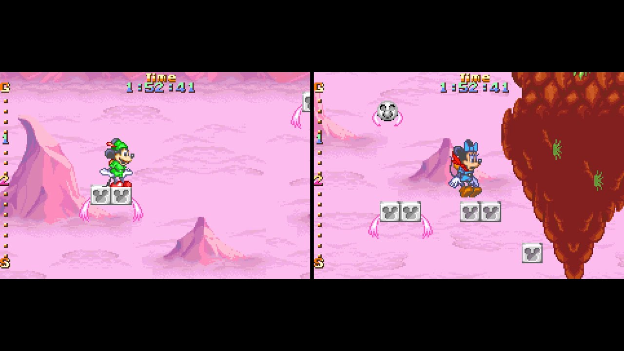 Disney's Magical Quest Starring Mickey and Minnie GBA 2 player Party Game Mode 60fps