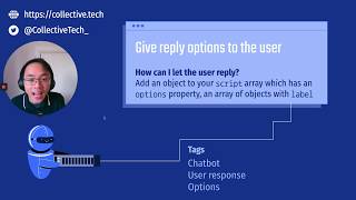 Build your own chatbot | 11 | Give reply options to the user