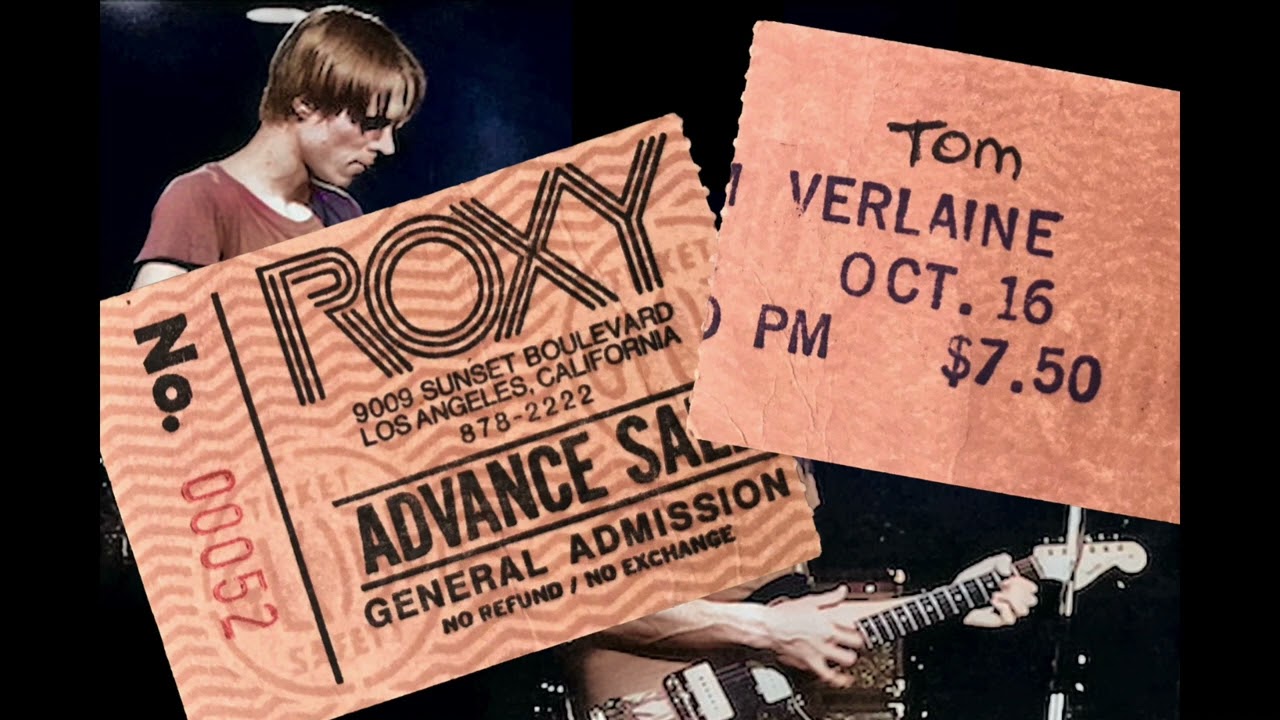 Watch Tom Verlaine, Breaking In My Heart, Live at The Roxy, Los Angeles, October 1981 on YouTube Watch Tom Verlaine, Breaking In My Heart, Live at The Roxy, Los Angeles, October 1981 on YouTube