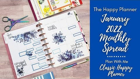 PWM | January Monthly Spread 2022 | The Happy Planner