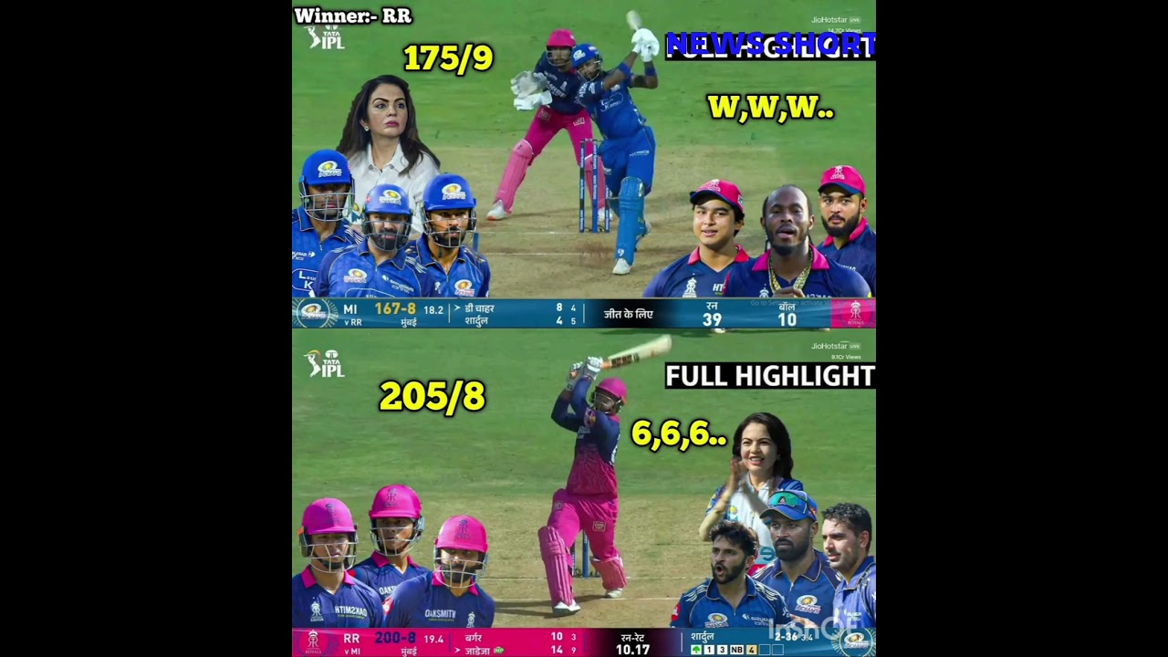 Rajasthan Royals vs Mumbai Indians IPL 2026 Full Highlights, RR vs MI IPL...