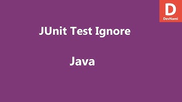 Java JUnit Ignore Test