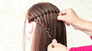 🤗Beautiful & Easy  New waterfall hairstyle | Open Hairstyle | Hairstyle For Party