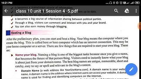 Class 10 - Information Technology - Unit 2. Web Applications - Session 5 - Part 3
