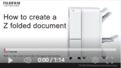How to create a Z folded document C3 FINISHER