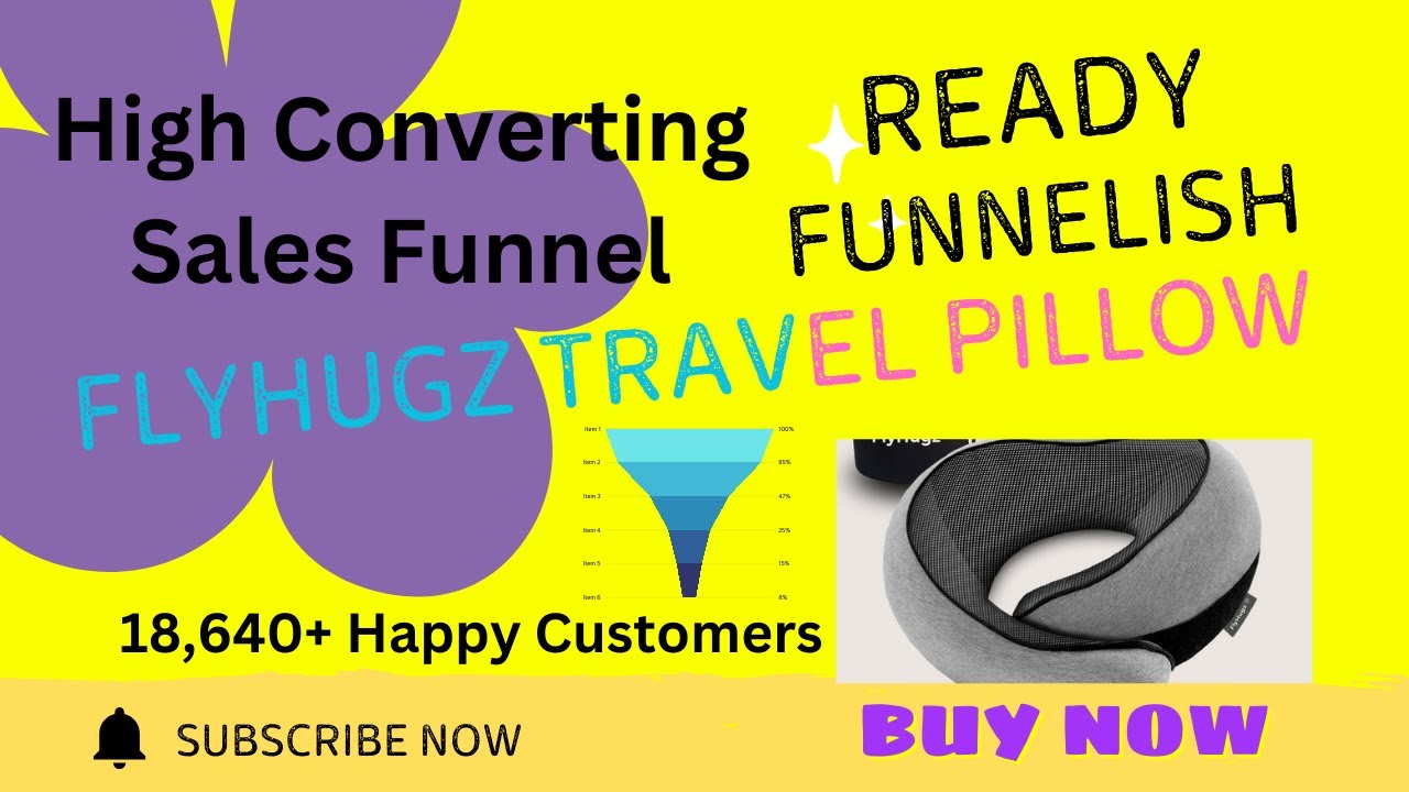 FlyHugz Travel Pillow Funnelish Templates | Funnelish Template