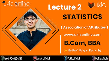 #2 Stats - Association of Attributes Lec 2 B.Com/BBA/MBA