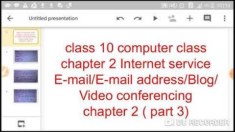 Class -10 computer chapter -2 internet services part 3 what is e-mail /e-mail address/ blog/video co