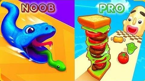 Sandwich Runner Vs Snake Run😅