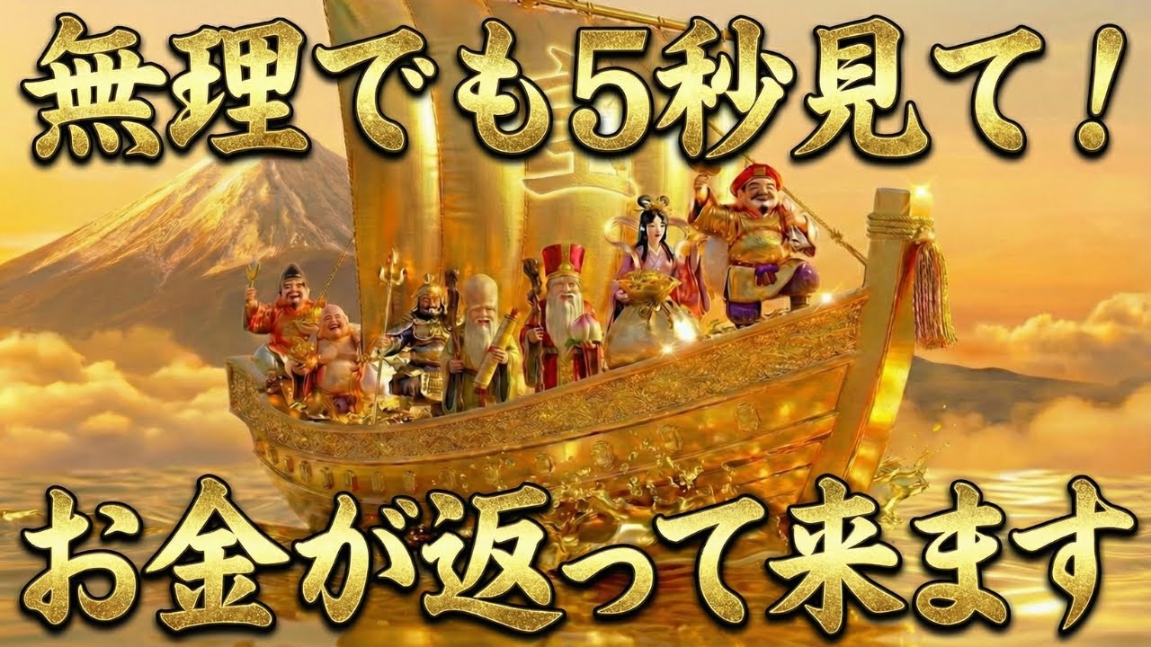 聴くだけで奇跡が起きる黄金の宝船があなたの元へ富を運びます【金運音楽】