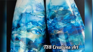 HOW TO USE ALCOHOL INKS ON CERAMICS. #alcoholinks #alcoholinkartist #alcoholinkart, #fluidart