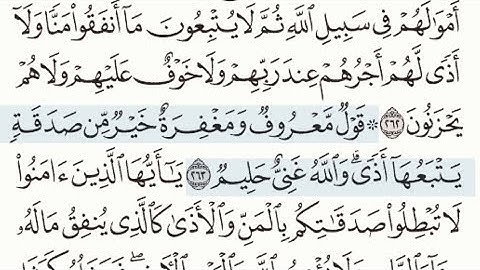 سورة البقرة من آية ٢٦٣ إلى آية ٢٧١