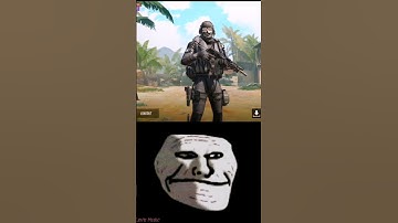 Ghost + ak47 in call of duty mobile troll face edit #shorts #gaming