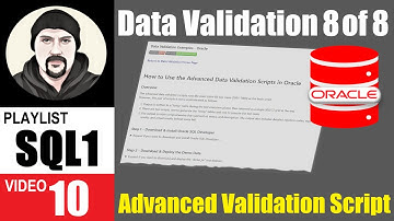 How to Use an Advanced Data Validation Script in Oracle