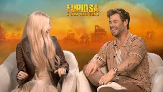 Chris Hemsworth + Anya TaylorJoy crack each other up | FURIOSA interview