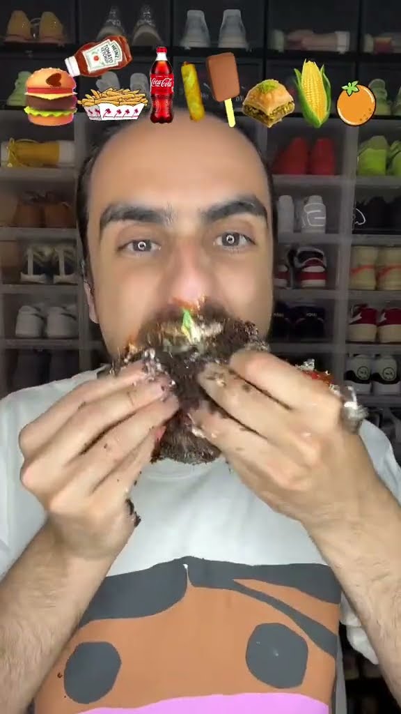 Food ASMR Eating a Cheeseburger Cake ? #food #asmreating #mukbang #satisfying