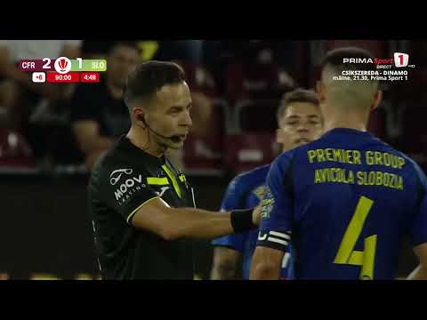 GOOOL! CFR Cluj - Slobozia 2-1. Golul și gafa! Gurău o comite în prelungiri! Dumbrăvanu marchează