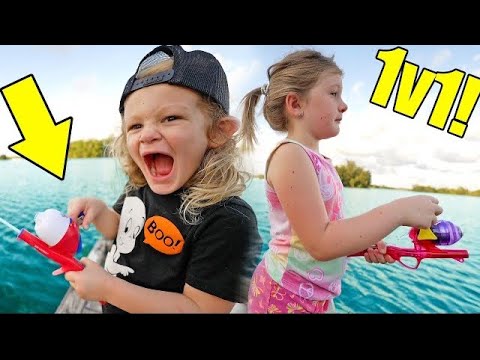 Brother & Sister BATTLE it Out in FISHING Competition!